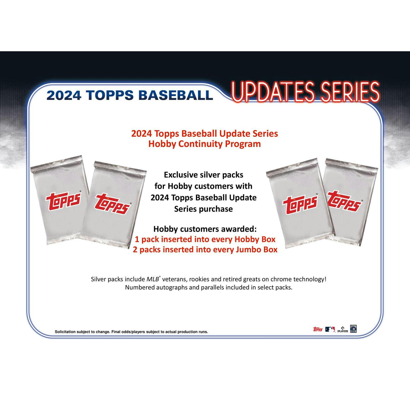 2024 Topps Update Series Baseball Hobby Jumbo Box