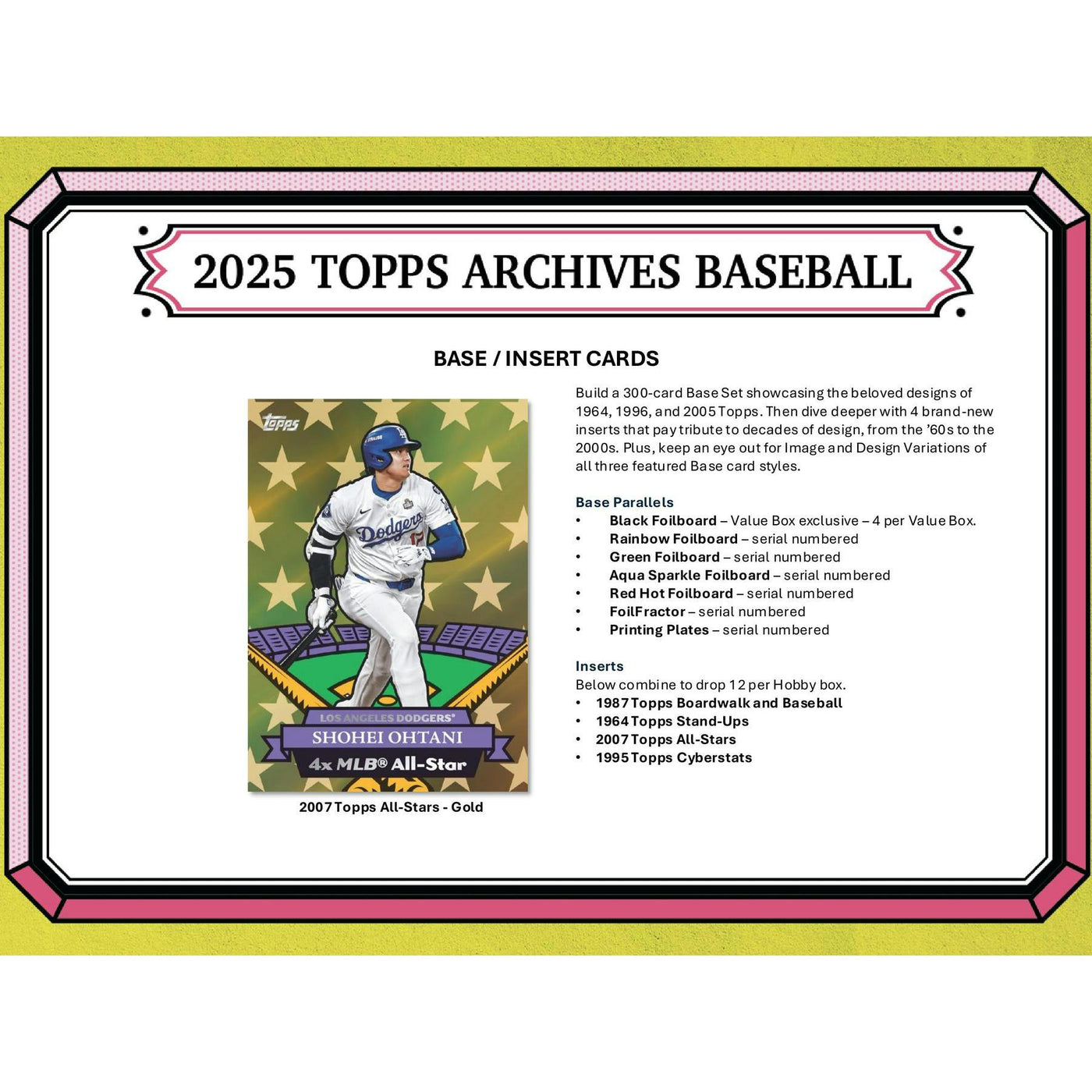 2025 Topps Archives Baseball Blaster 40-Box Case