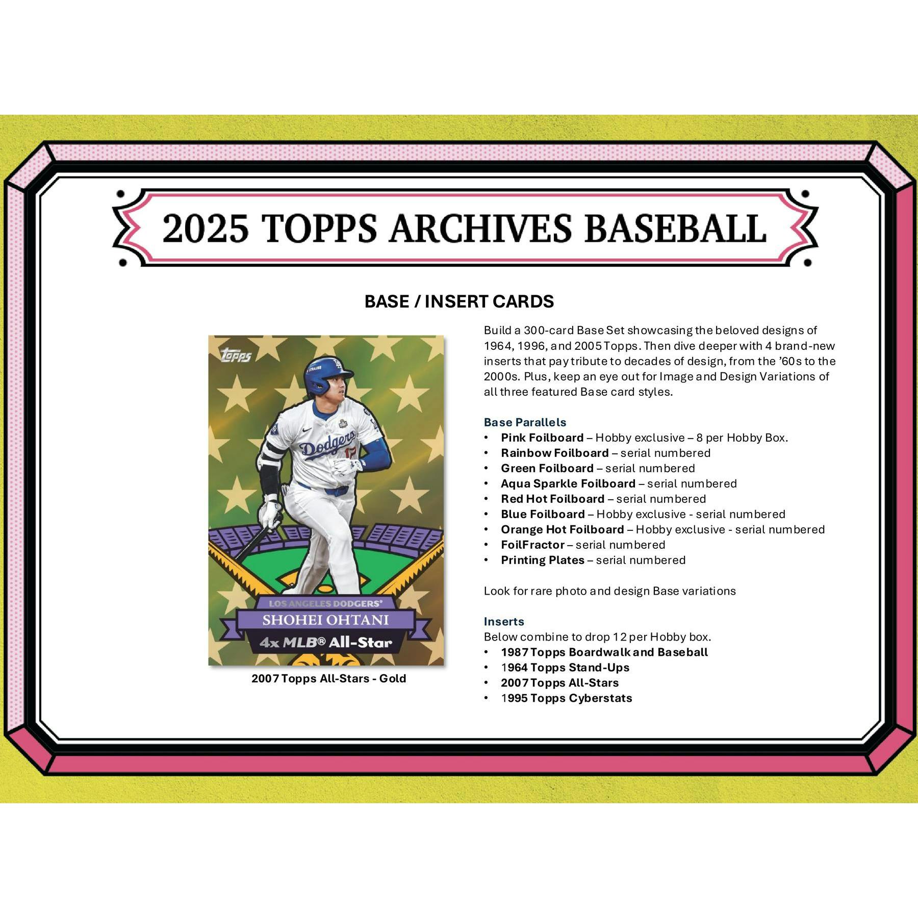2025 Topps Archives Baseball Hobby Pack