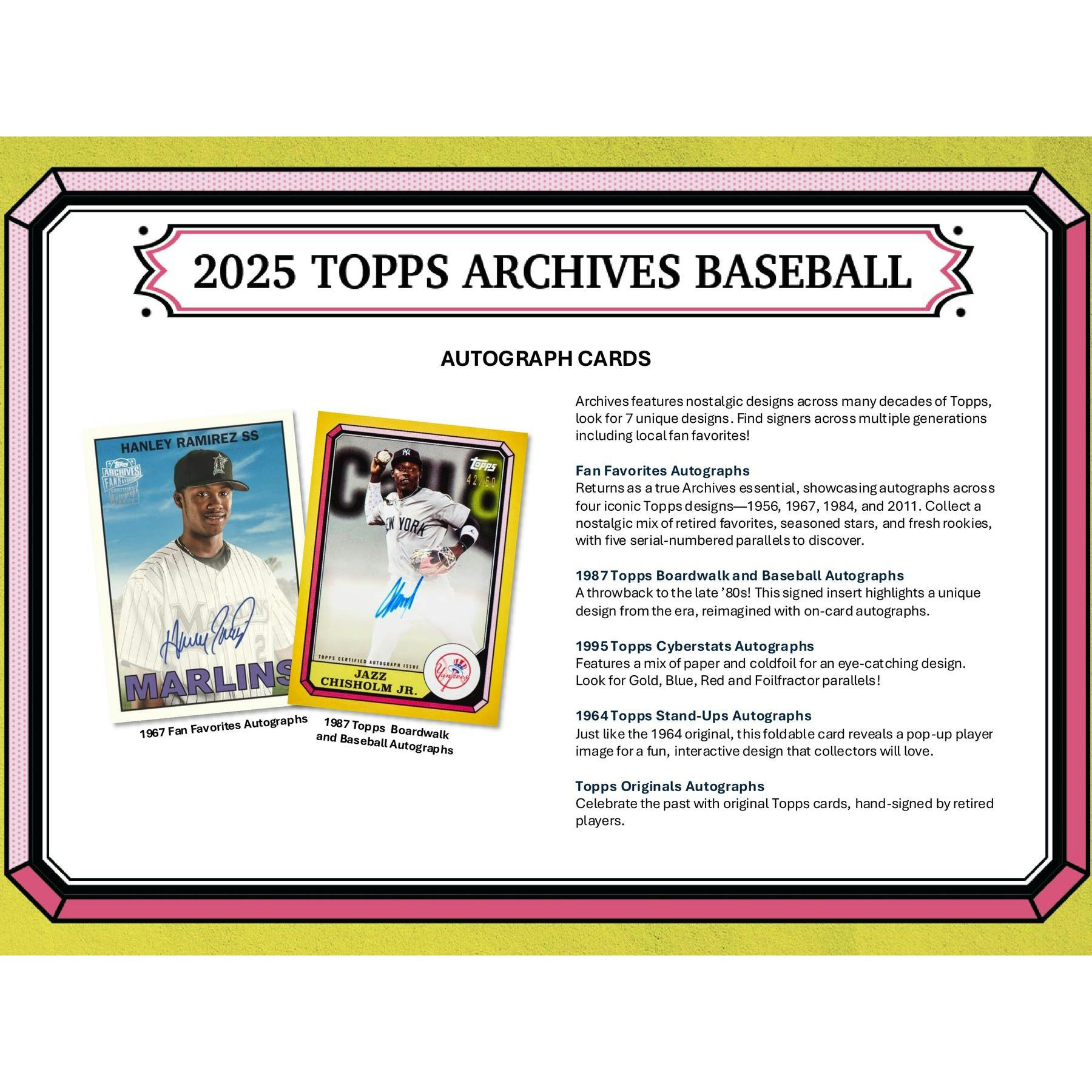 2025 Topps Archives Baseball Hobby Pack