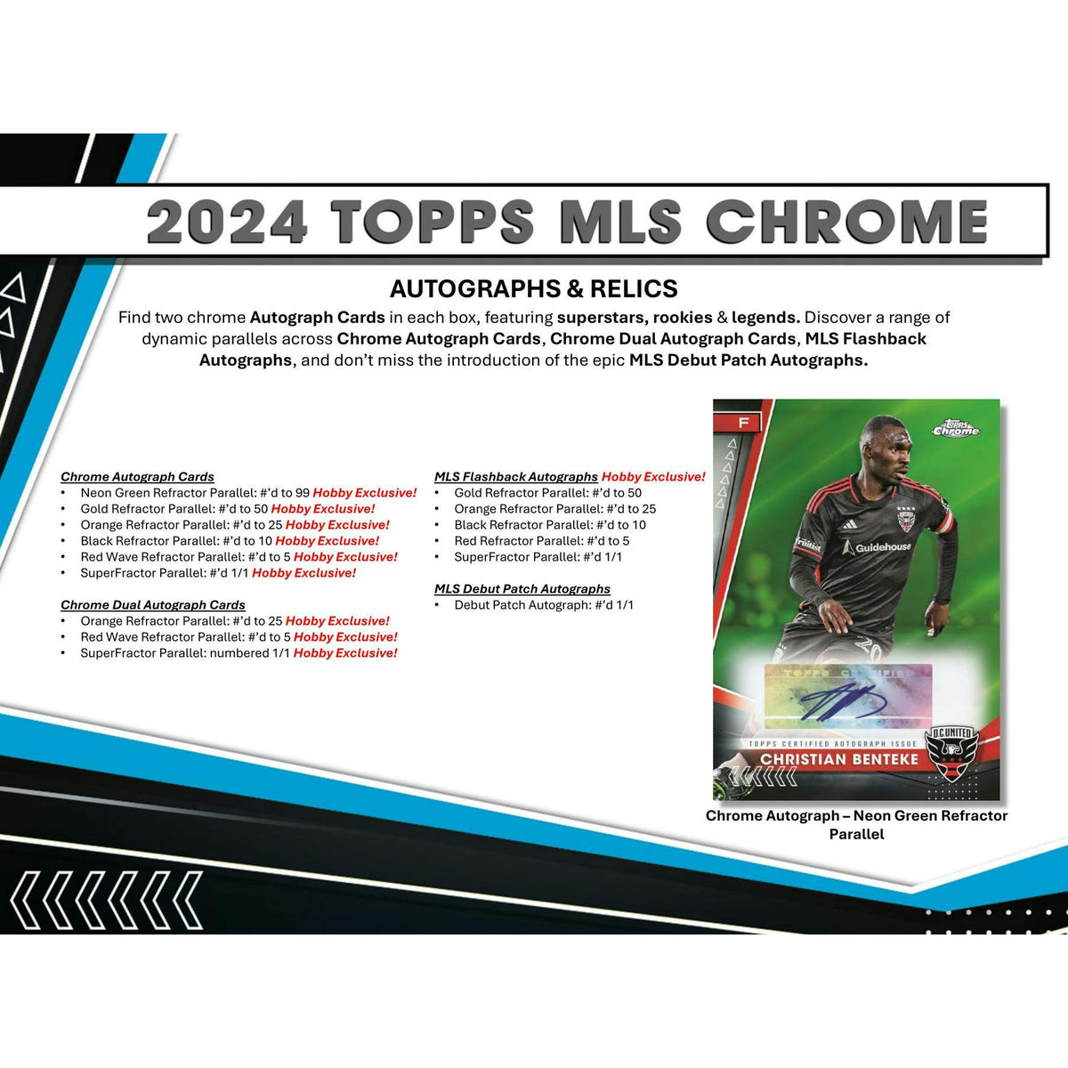 2024 Topps MLS Major League Soccer Chrome Hobby Box