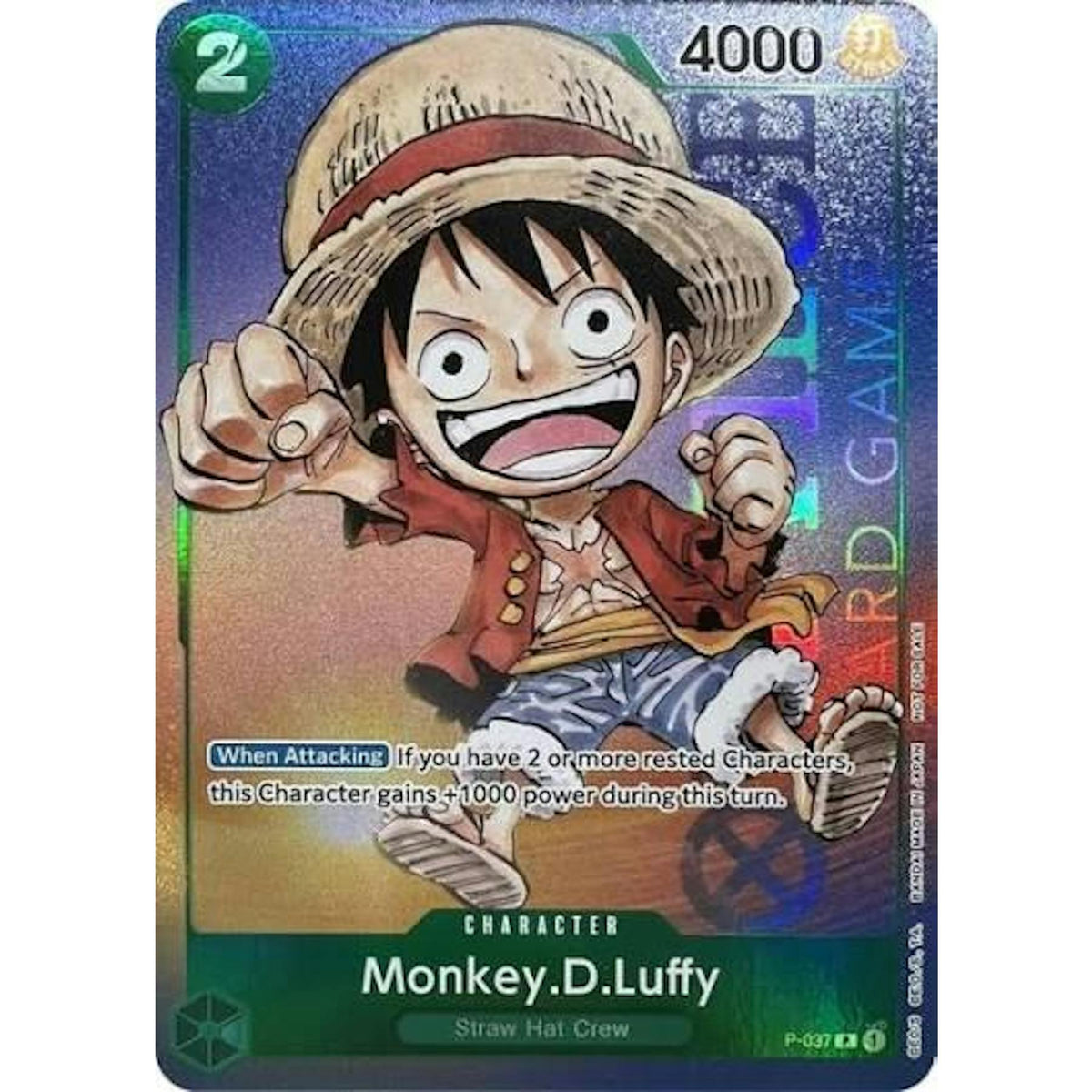One Piece TCG 2023 Gen Con Promo Monkey D. Luffy P-037 FOIL NEAR MINT NM