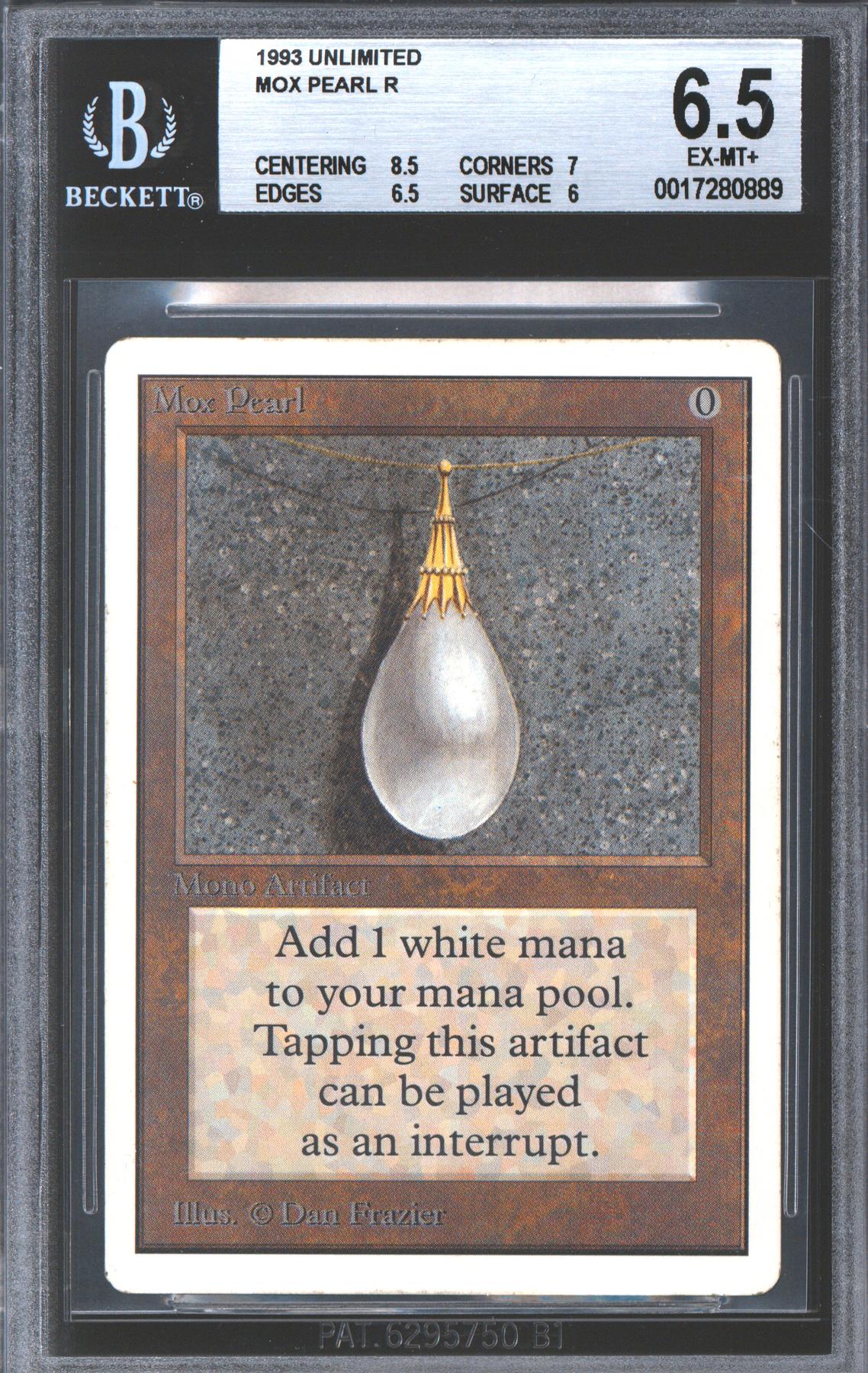 Magic the Gathering Unlimited Mox Pearl BGS 6.5 (8.5, 7, 6.5, 6) LIGHTLY PLAYED LP
