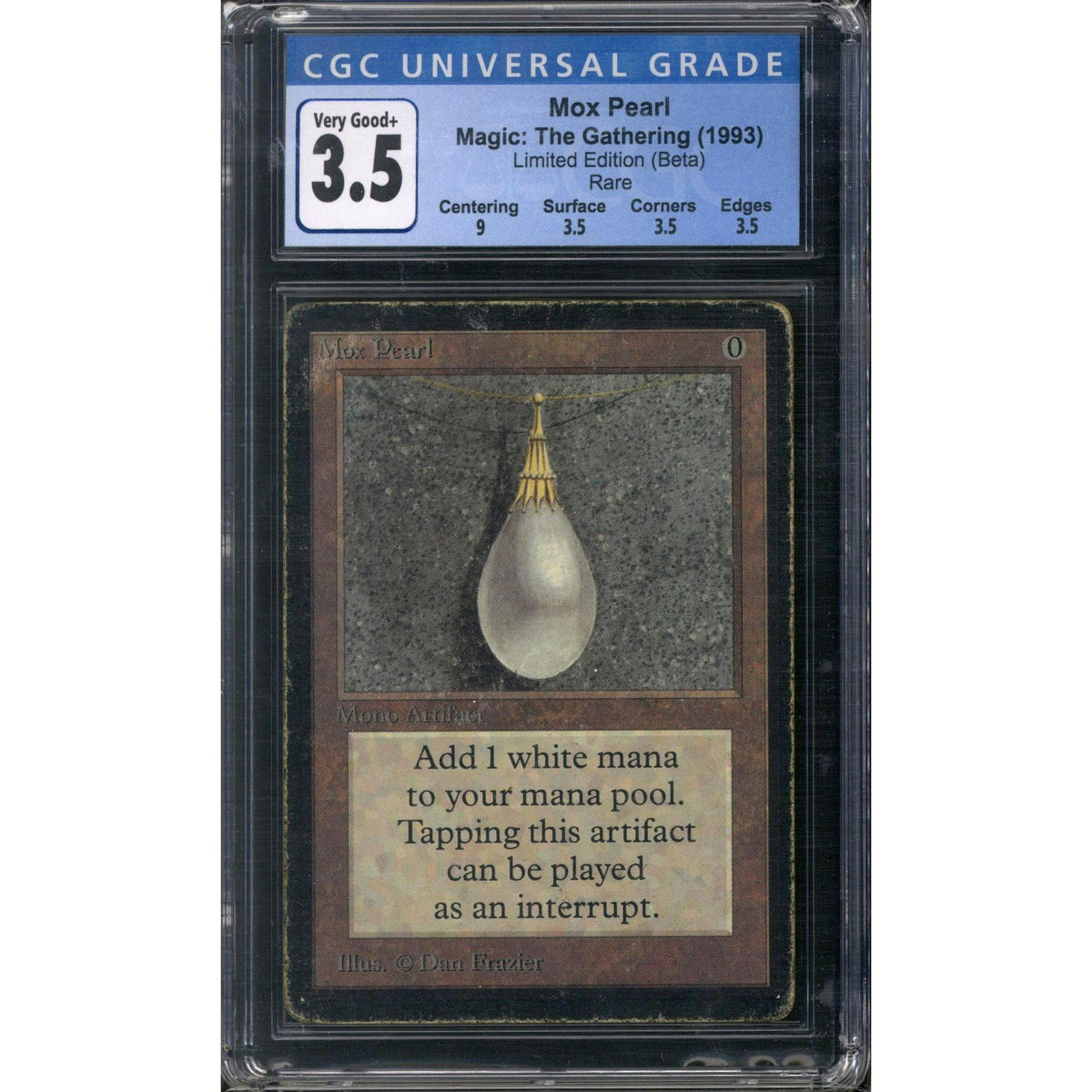 Magic the Gathering Beta Mox Pearl CGC 3.5 HEAVILY PLAYED HP