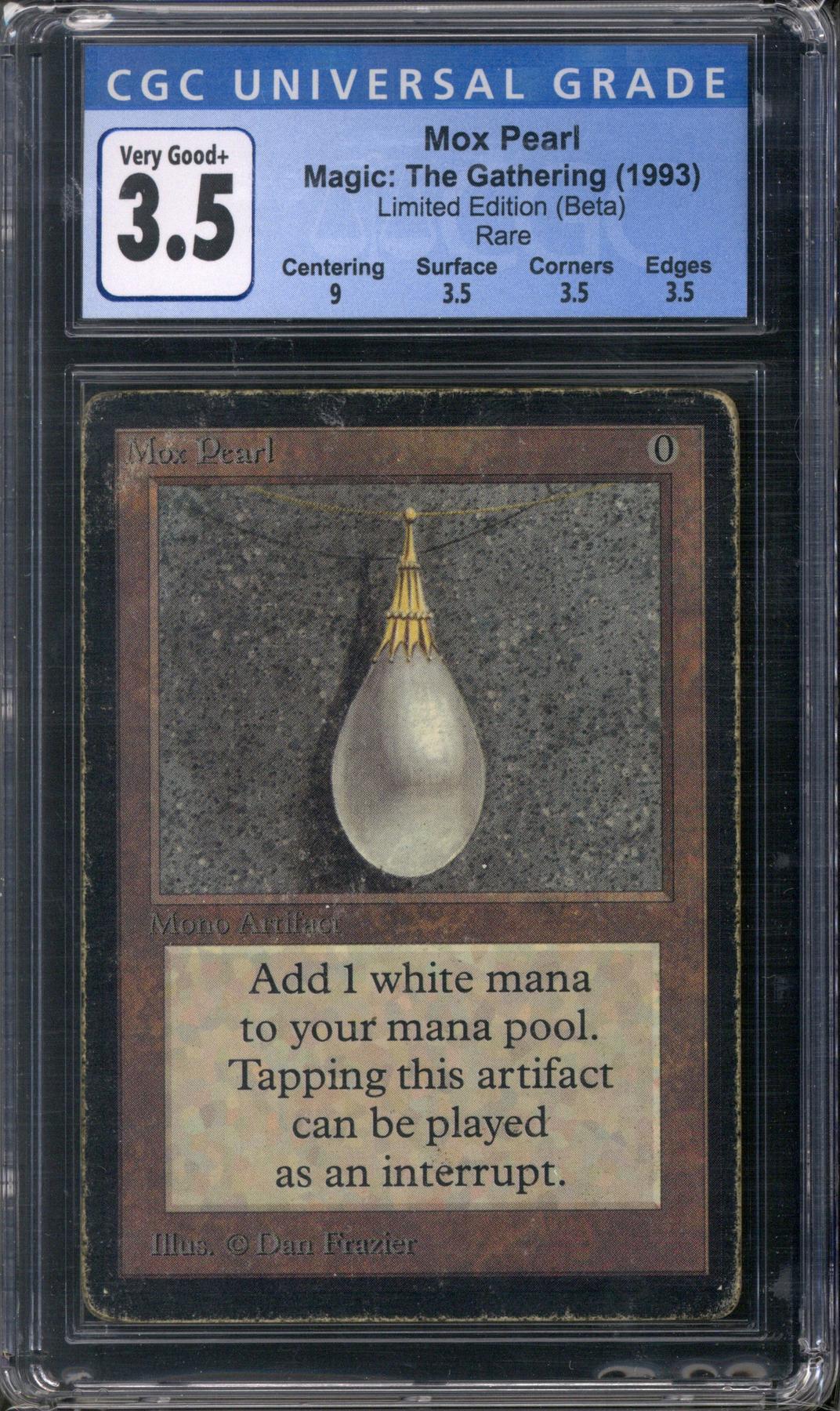 Magic the Gathering Beta Mox Pearl CGC 3.5 HEAVILY PLAYED HP