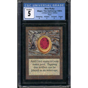 Magic the Gathering Beta Mox Ruby CGC 5 MODERATELY PLAYED MP