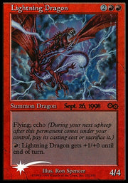 Magic the Gathering PRERELEASE FOIL Lightning Dragon LIGHTLY PLAYED LP