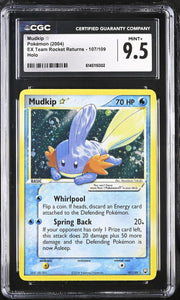 Pokemon EX Team Rocket Returns Mudkip Gold Star 107/109 CGC 9.5 MINT PLUS