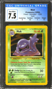 Pokemon Fossil Muk 13/62 CGC 7.5 subs