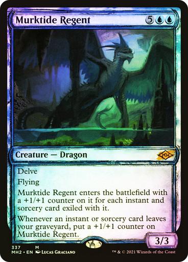 Magic the Gathering Modern Horizons 2 SHOWCASE FOIL Murktide Regent NEAR MINT NM