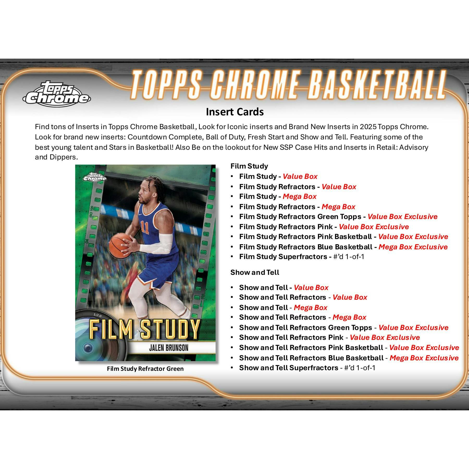2024/25 Topps Chrome Basketball Blaster Box