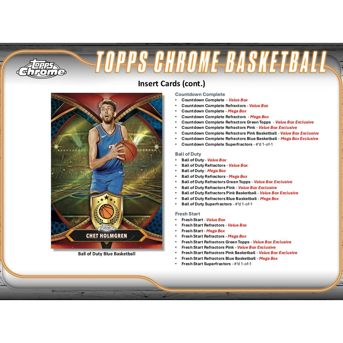 2024/25 Topps Chrome Basketball Mega Box