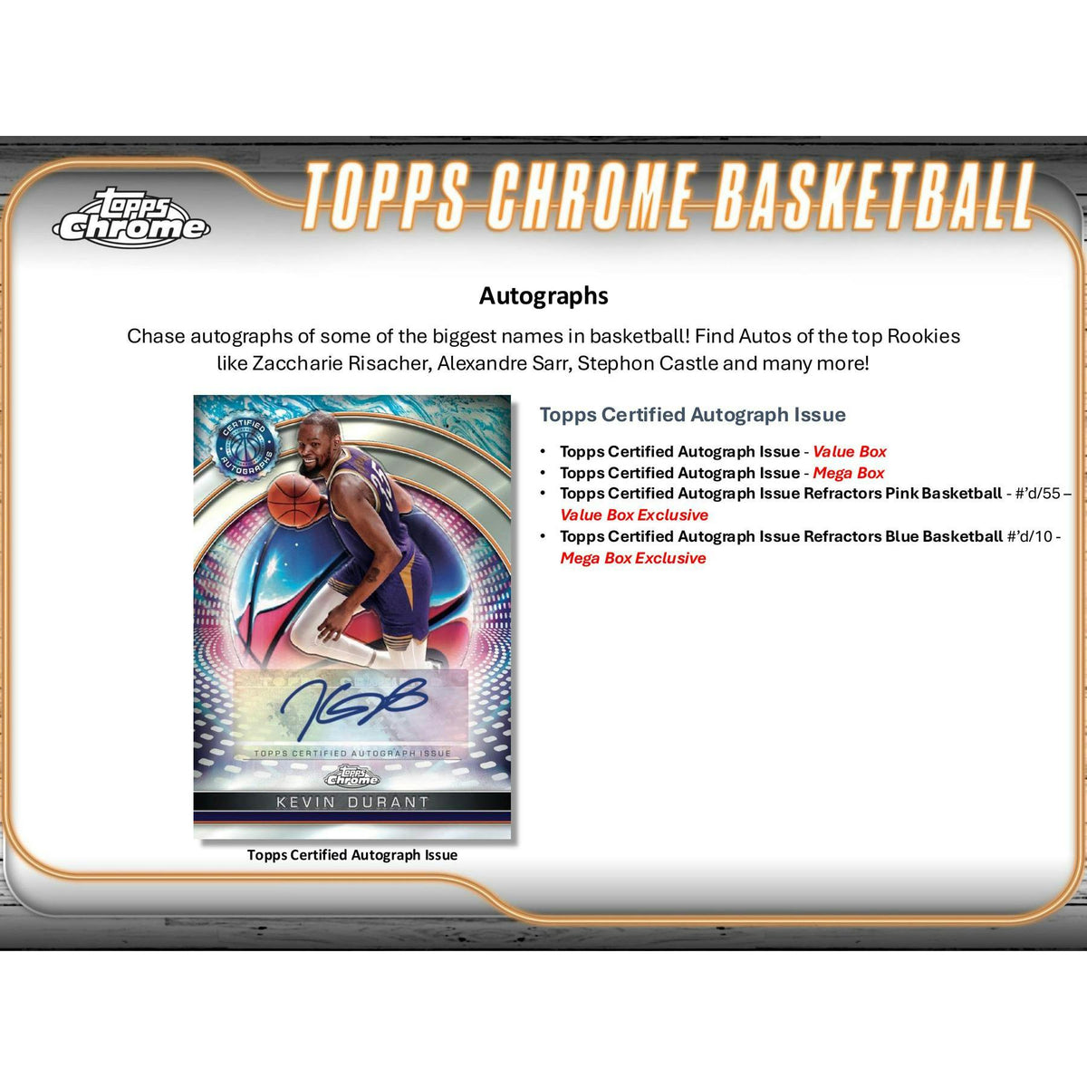 2024/25 Topps Chrome Basketball Mega Box