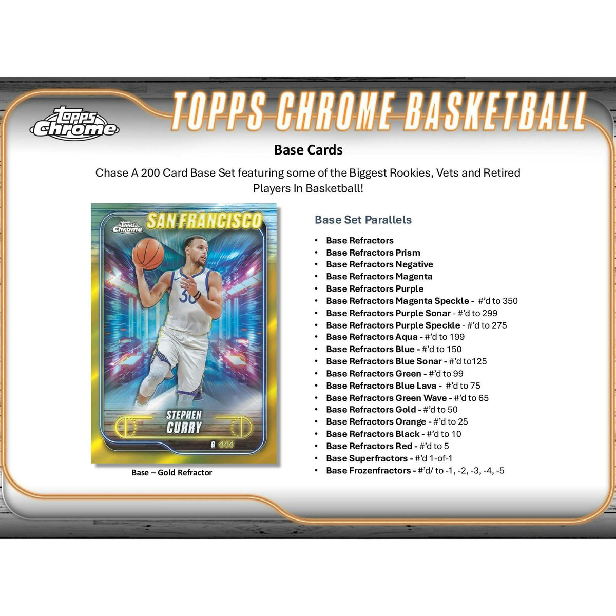 2024/25 Topps Chrome Basketball Hobby Box