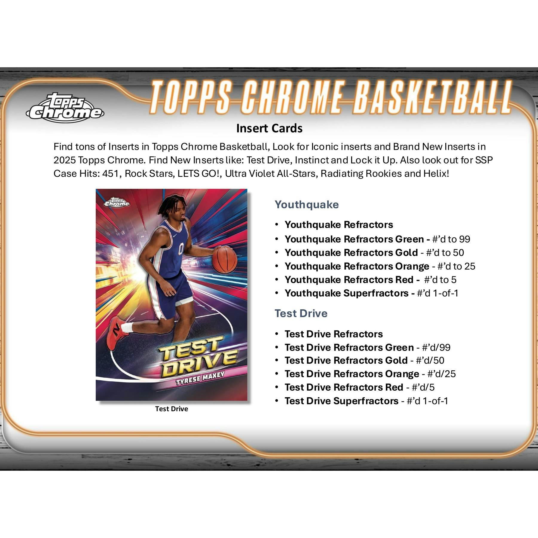 2024/25 Topps Chrome Basketball Hobby Box