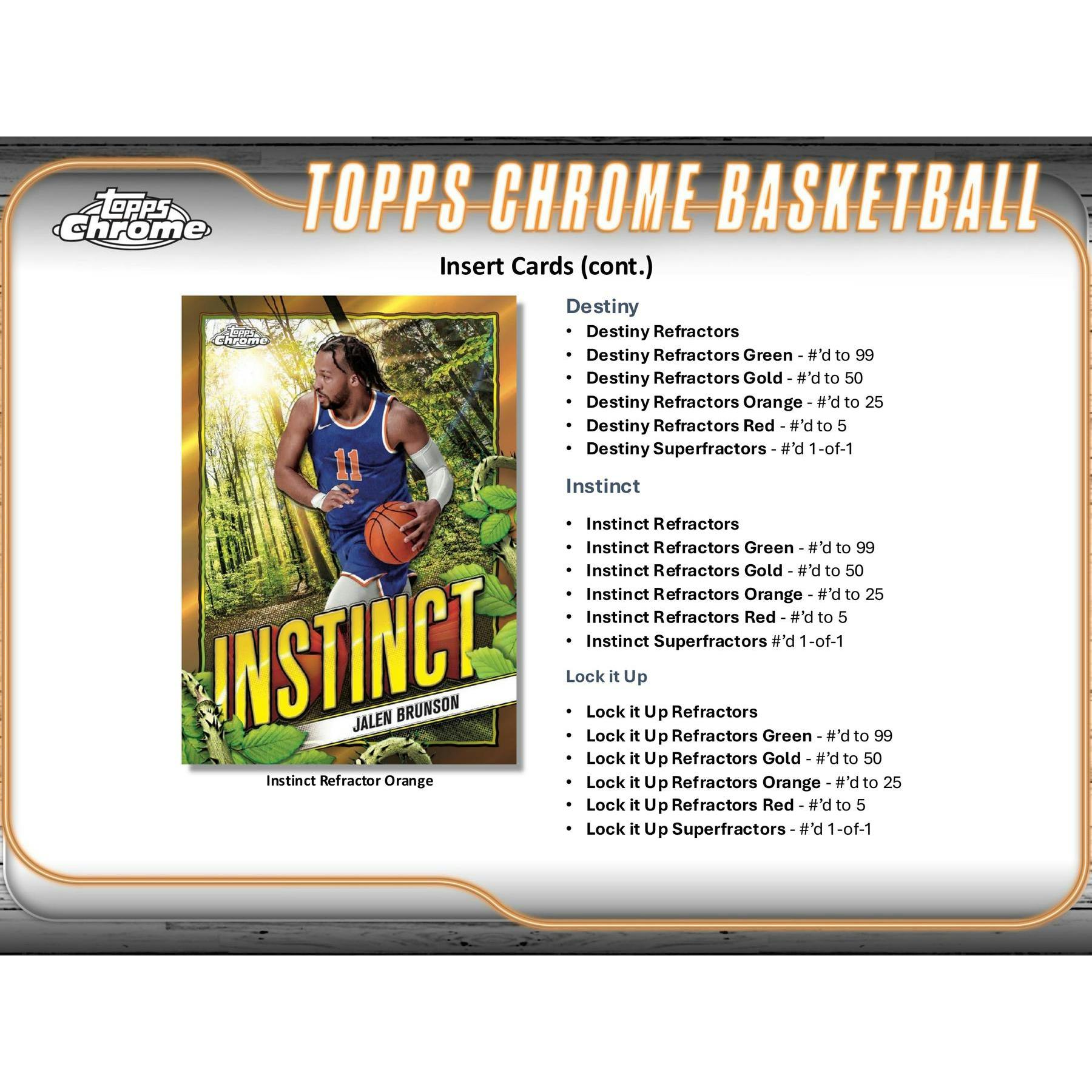 2024/25 Topps Chrome Basketball Hobby Box