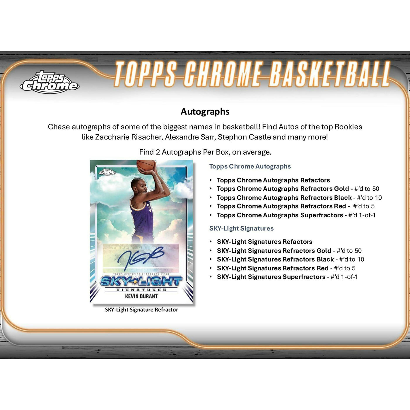 2024/25 Topps Chrome Basketball Hobby Box