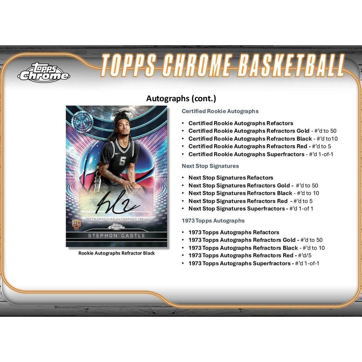 2024/25 Topps Chrome Basketball Hobby Box