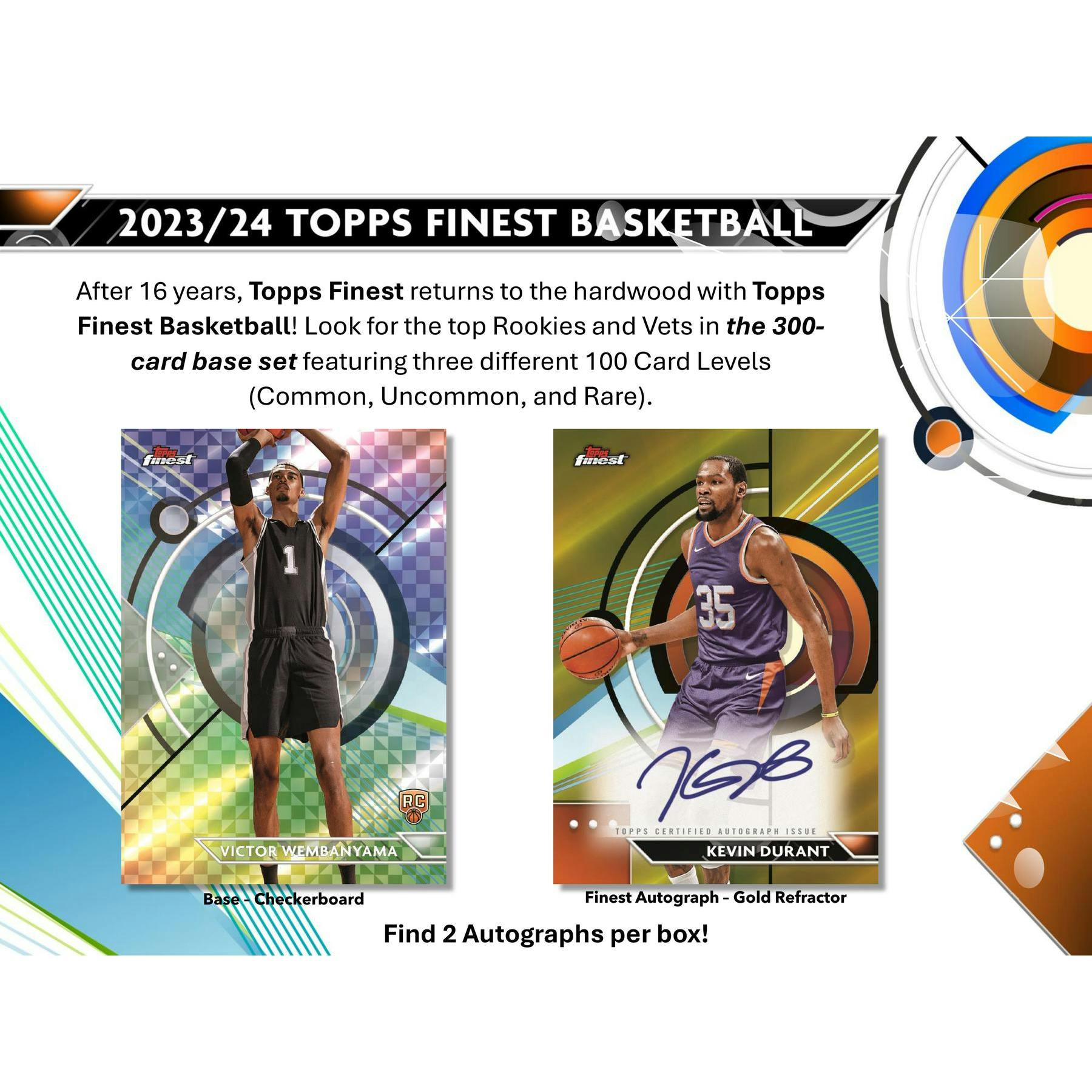 2023/24 Topps Finest Basketball Hobby 8-Box Case