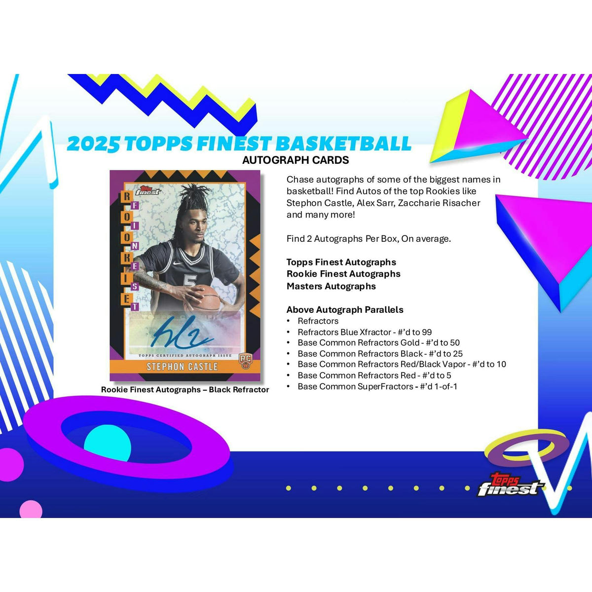 2024/25 Topps Finest Basketball Hobby 8-Box Case