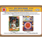 2024 Topps Chrome McDonald's All American Basketball Mega Pack