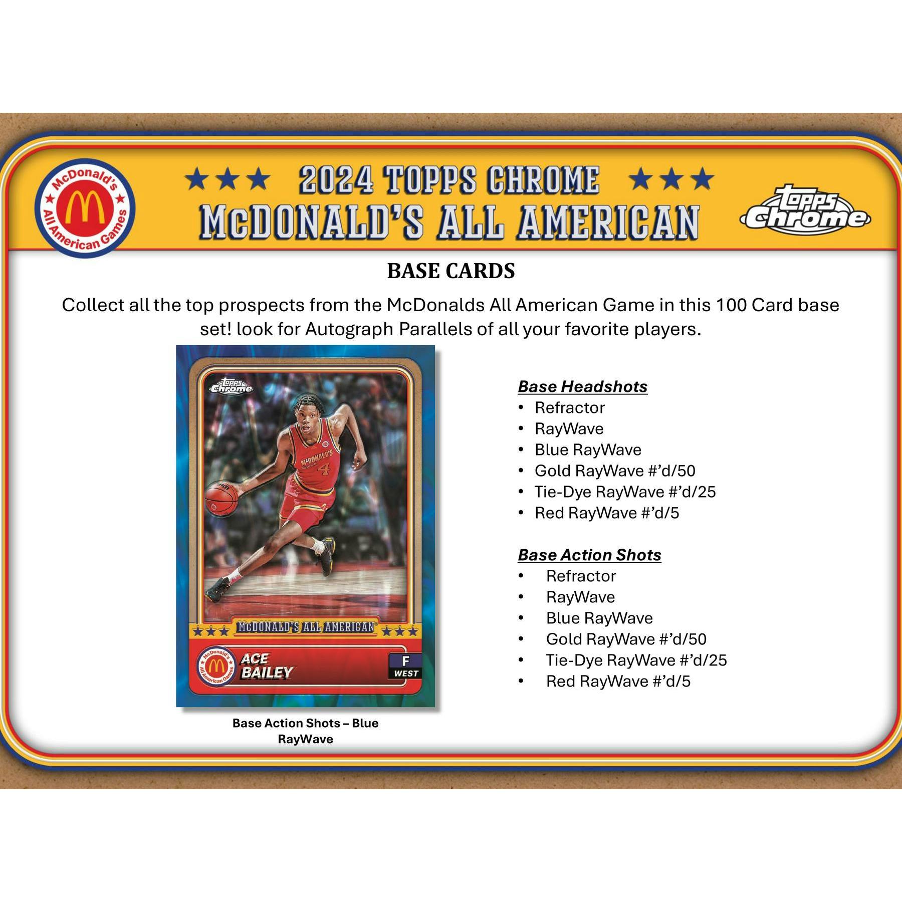 2024 Topps Chrome McDonald's All American Basketball Mega Box