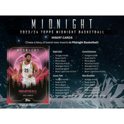 2023/24 Topps Midnight Basketball Hobby 12-Box Case