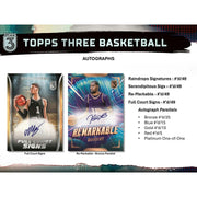 2023/24 Topps Three Basketball Hobby Box