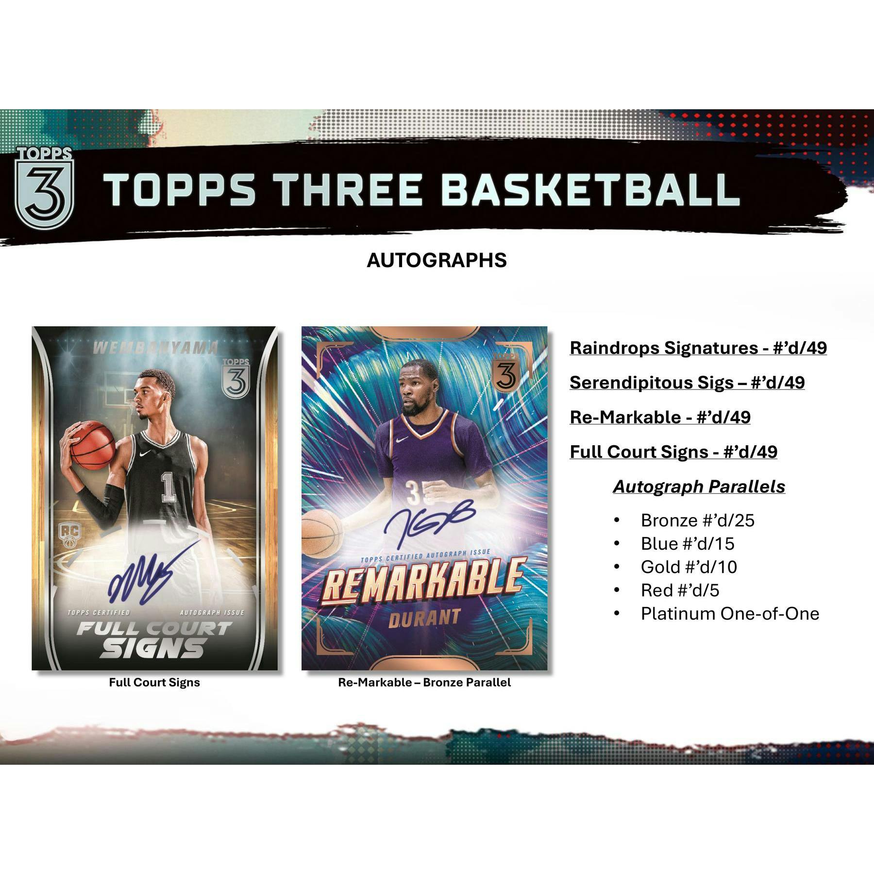 2023/24 Topps Three Basketball Hobby Box