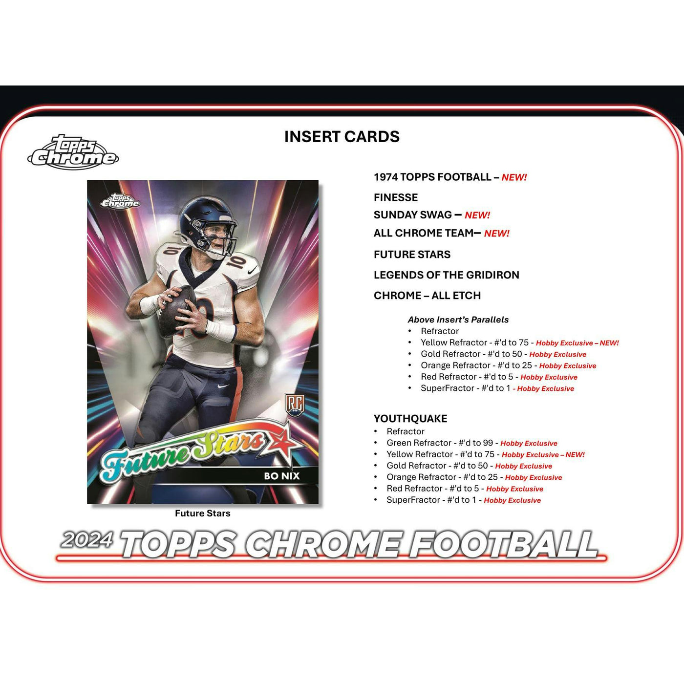 2024 Topps Chrome Football Hobby 12-Box Case