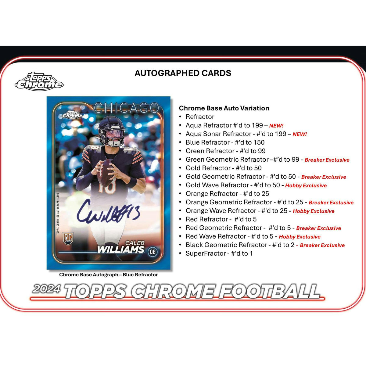 2024 Topps Chrome Football Hobby Box