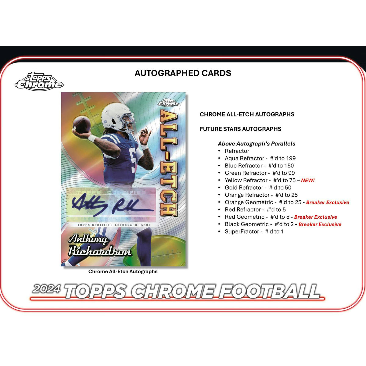 2024 Topps Chrome Football Hobby Box