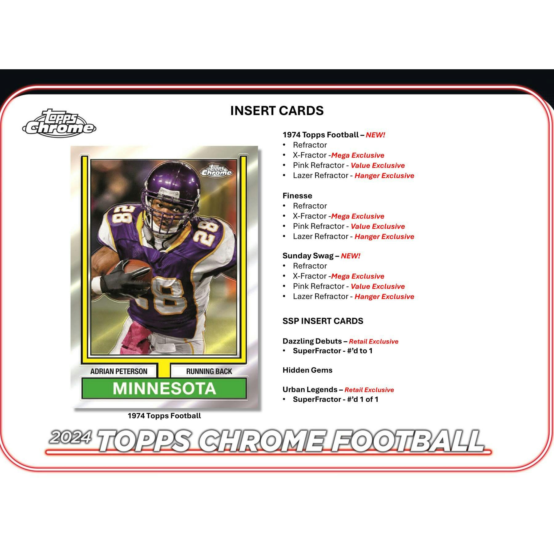 2024 Topps Chrome Football Mega 20-Box Case
