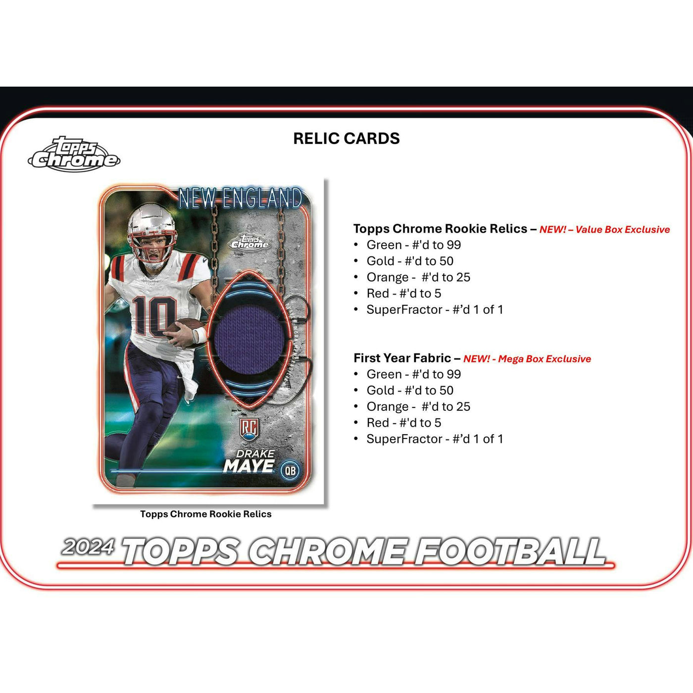 2024 Topps Chrome Football Mega Box