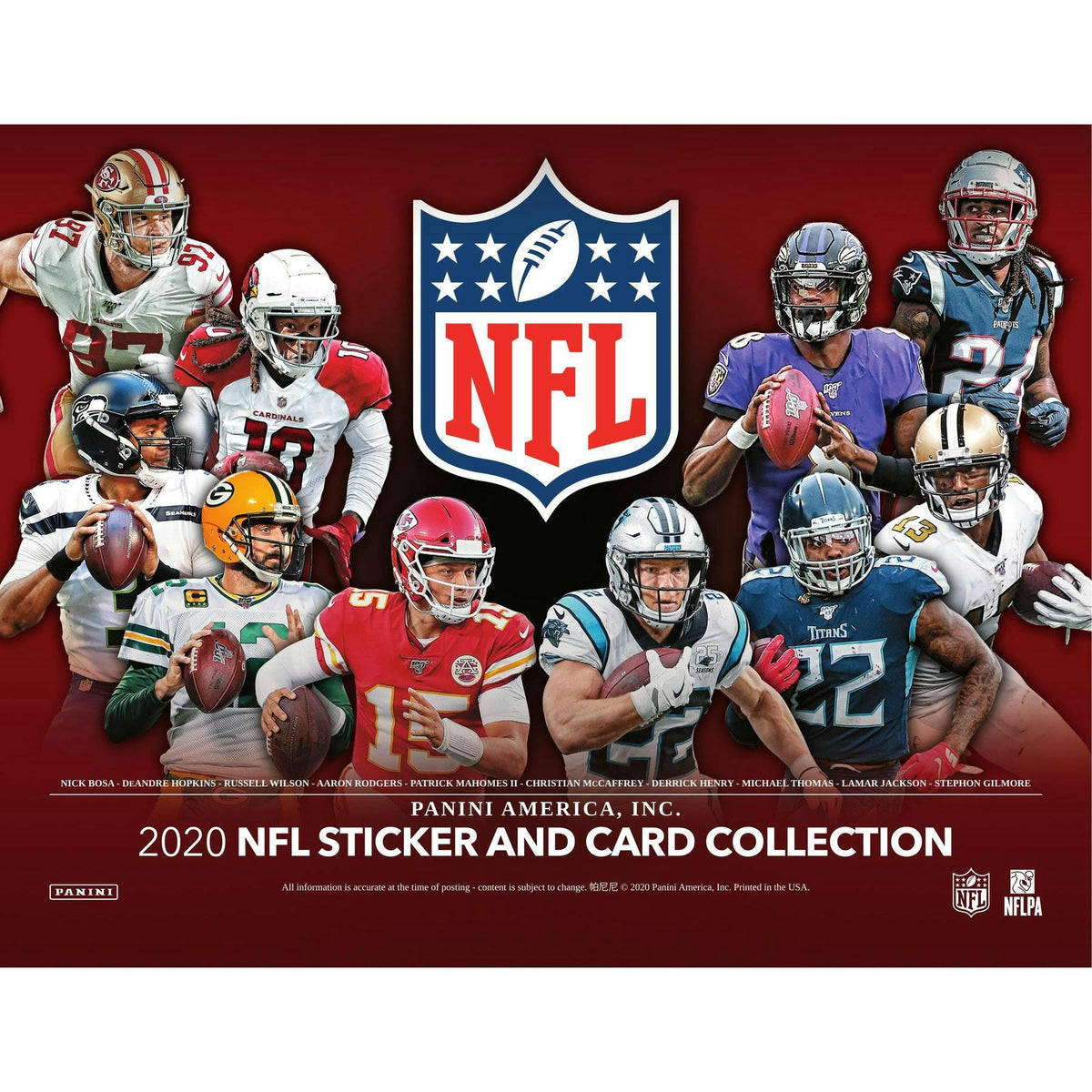 2020 Panini NFL Football Sticker Collection Box