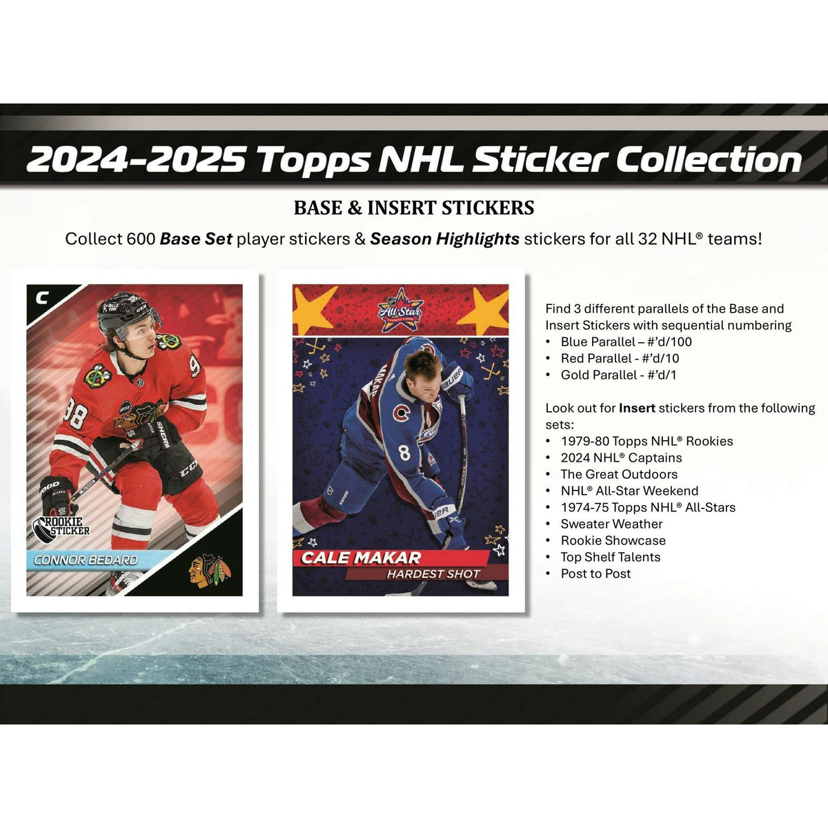 2024/25 Topps NHL Hockey Sticker Collection 50-Pack Box