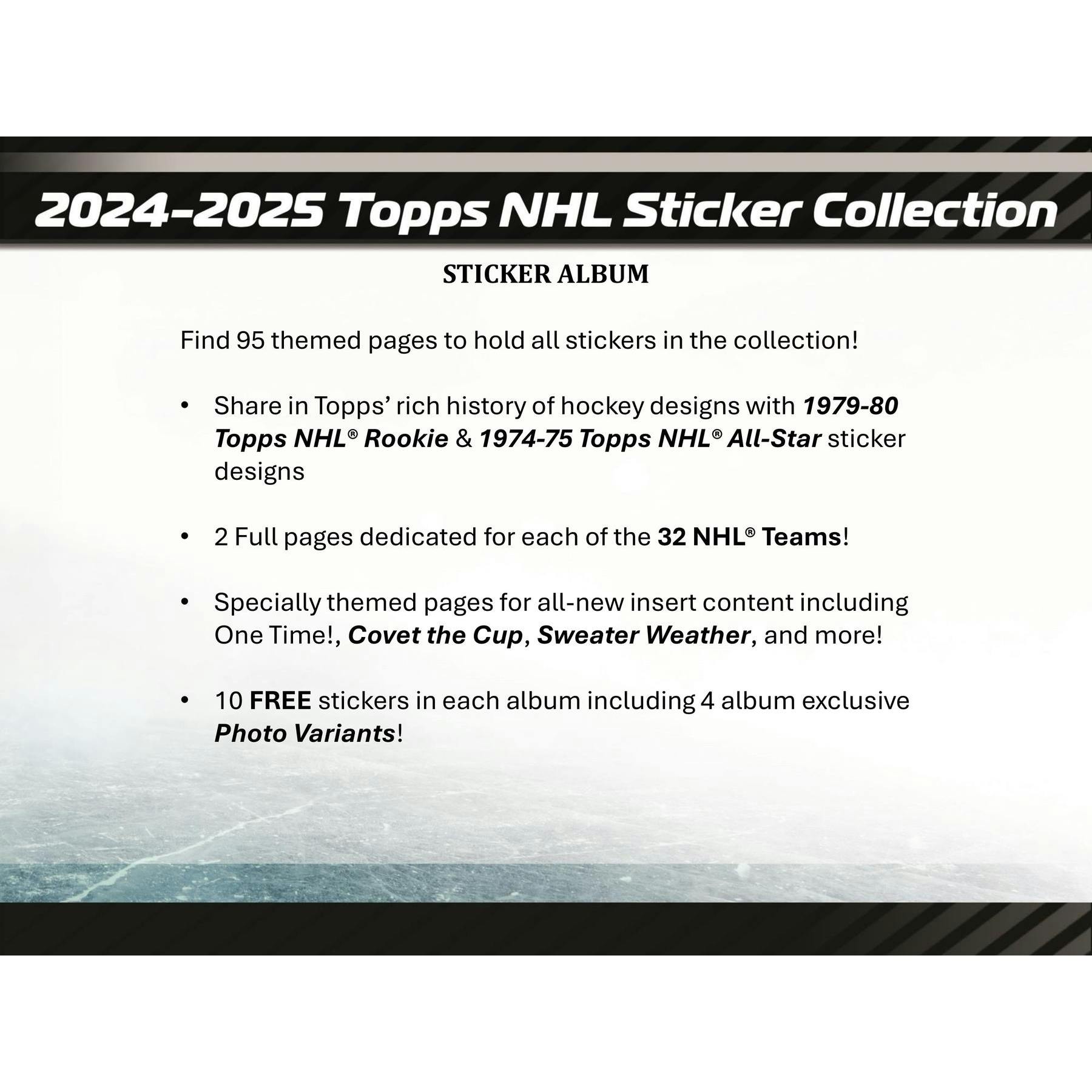 2024/25 Topps NHL Hockey Sticker Collection 16-Box Case
