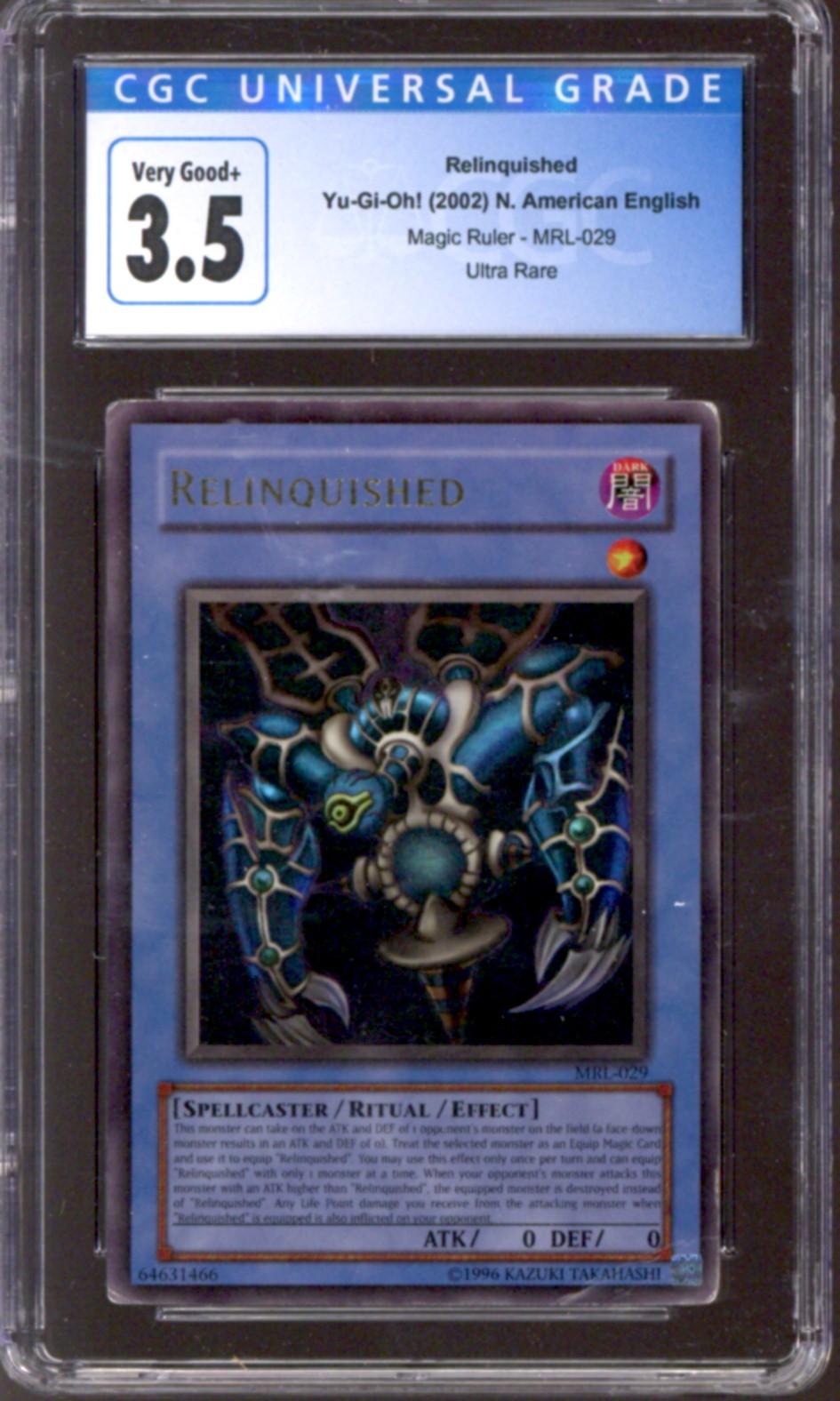 Yu-Gi-Oh Magic Ruler Relinquished MRL-029 CGC 3.5