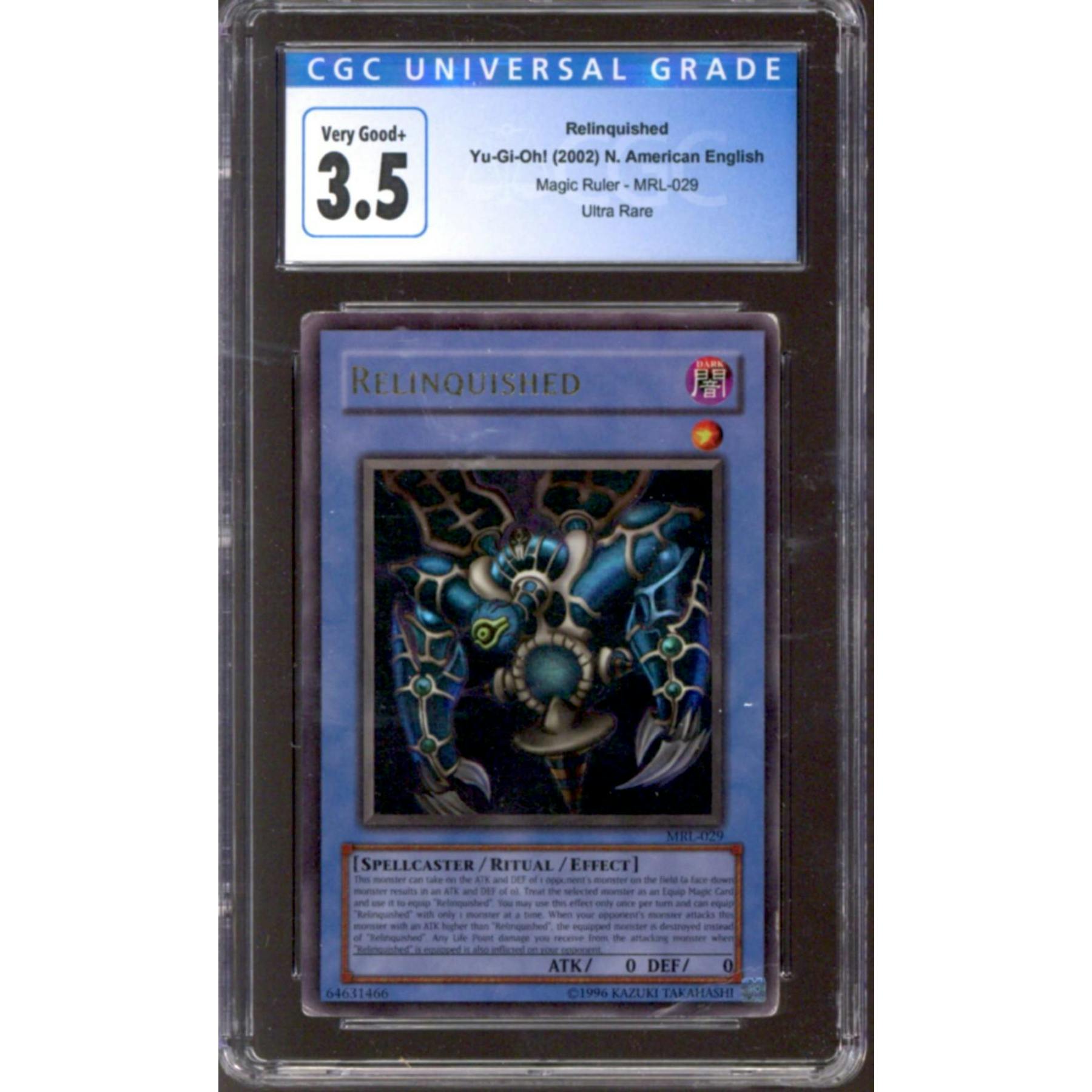 Yu-Gi-Oh Magic Ruler Relinquished MRL-029 CGC 3.5