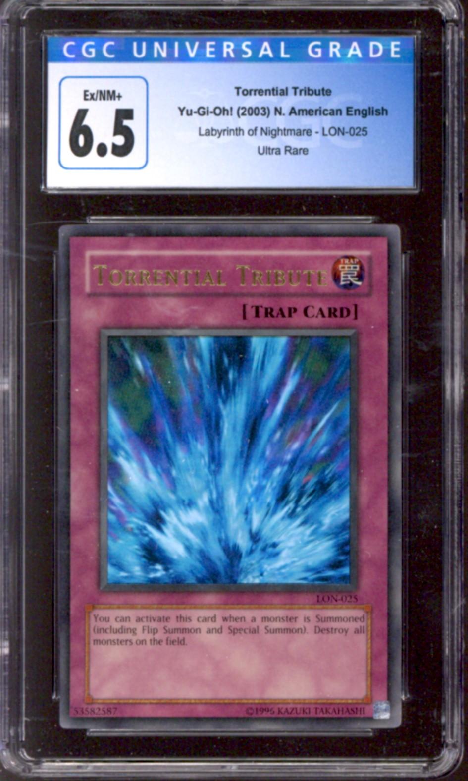 Yu-Gi-Oh Labyrinth Of Nightmare Torrential Tribute LON-025 CGC 6.5