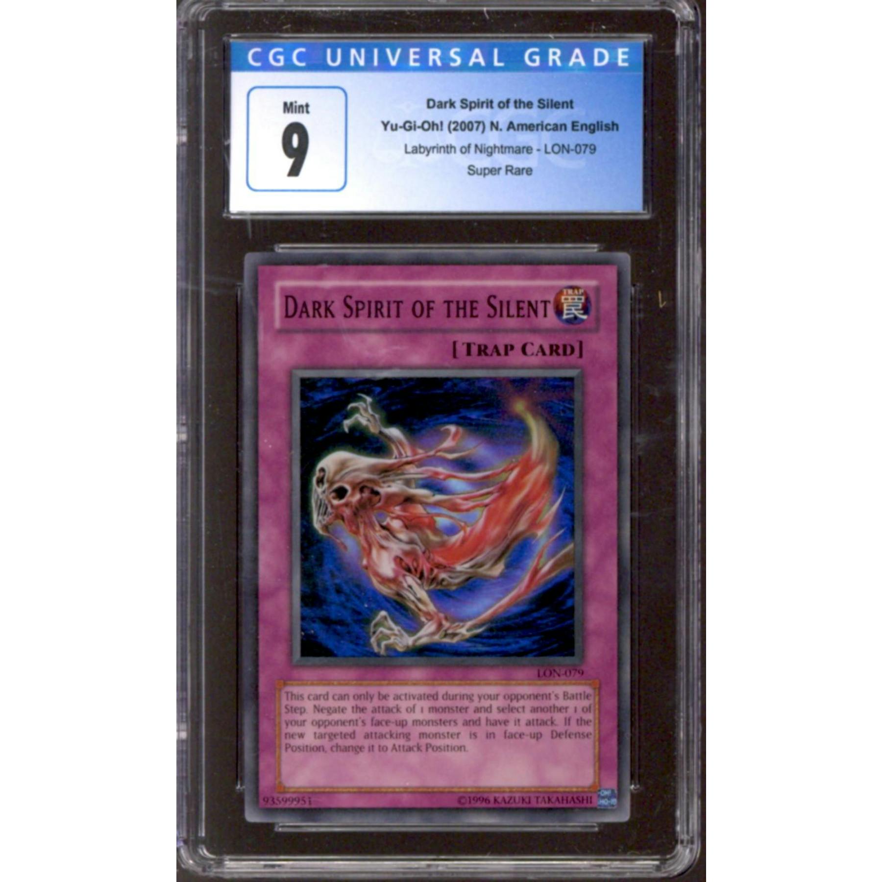 Yu-Gi-Oh Labyrinth Of Nightmare Dark Spirit Of The Silent LON-079 CGC 9