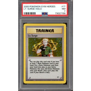 Pokemon Gym Heroes Lt. Surge 17/132 PSA 7