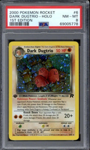Pokemon Team Rocket 1st Edition Dark Dugtrio 6/82 PSA 8