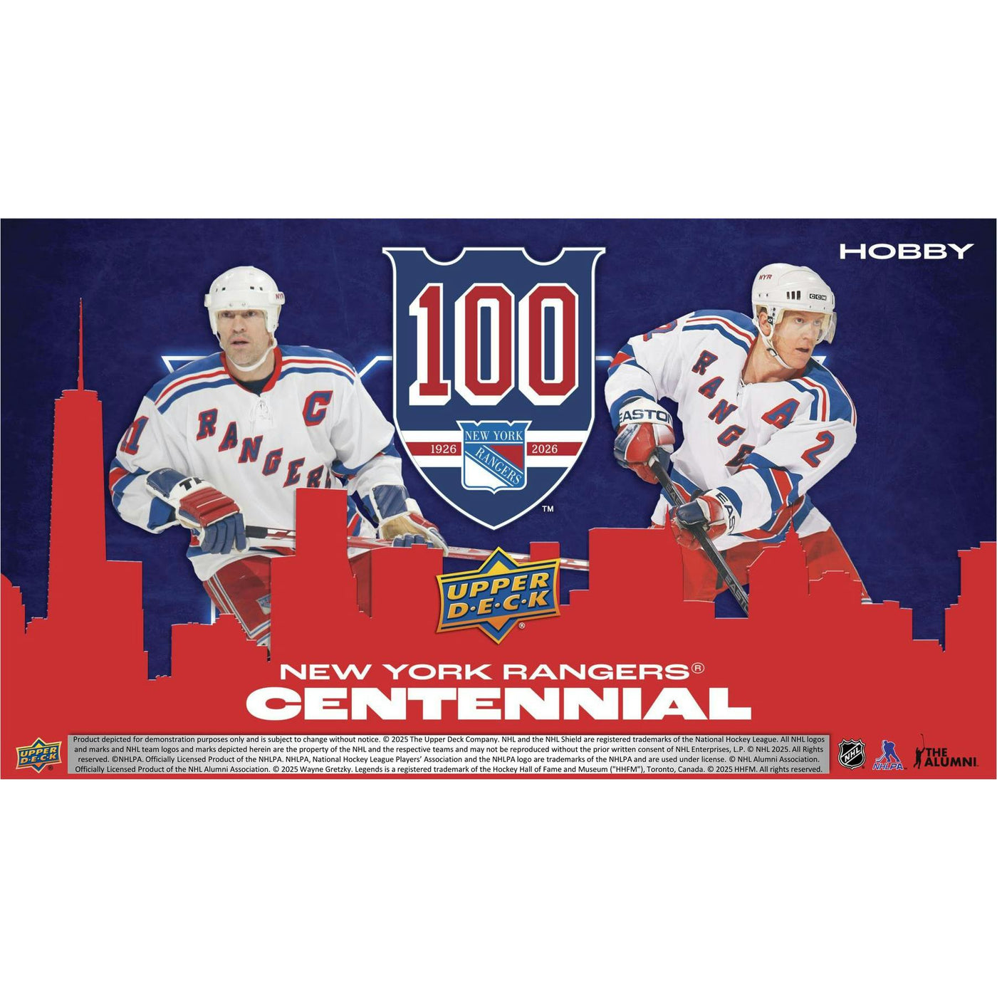 2025/26 Upper Deck New York Rangers Centennial Hockey Hobby 16-Box Case