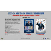 2025/26 Upper Deck New York Rangers Centennial Hockey Hobby 16-Box Case
