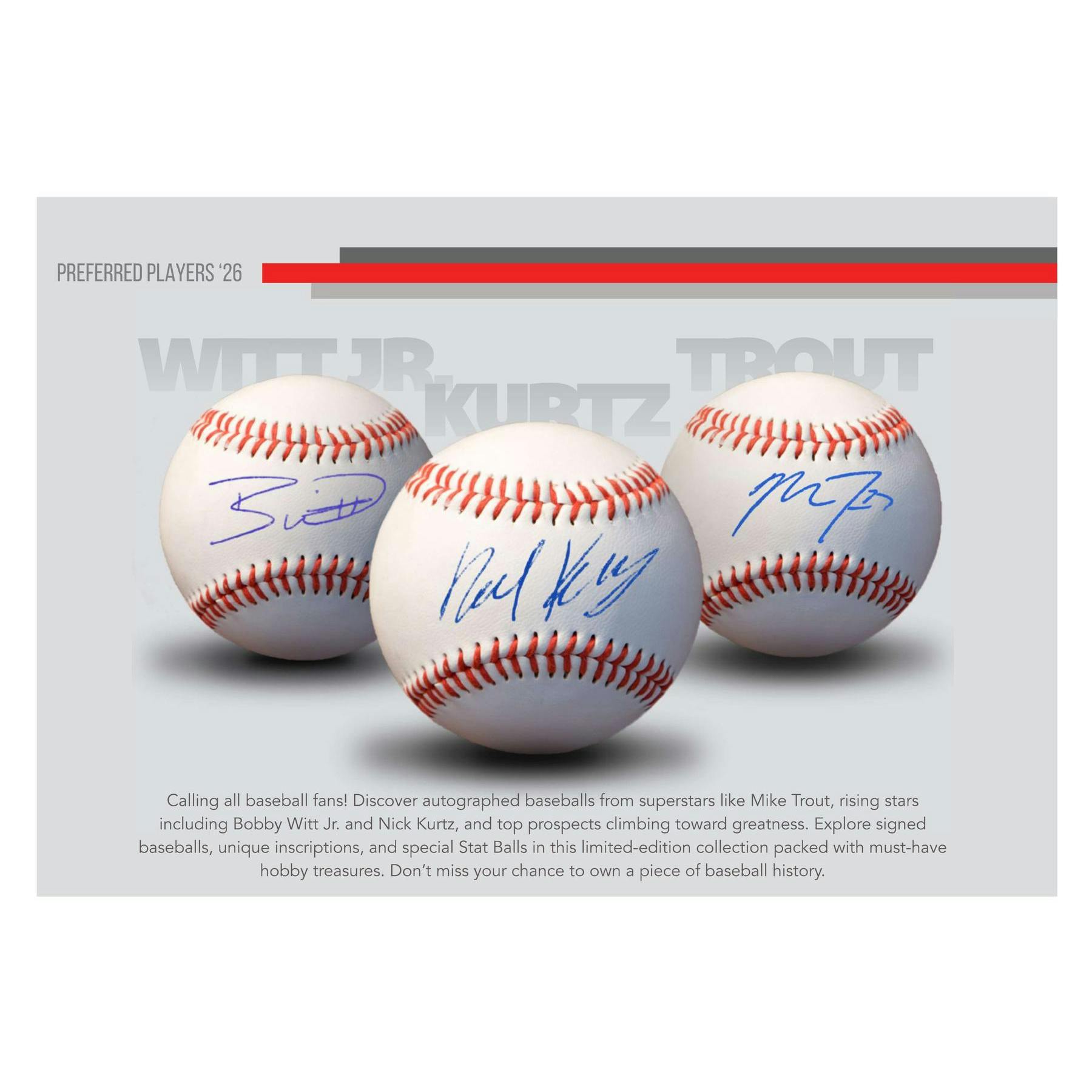 2026 Onyx Preferred Players Collection Autographed Baseball Hobby 3-Box Case