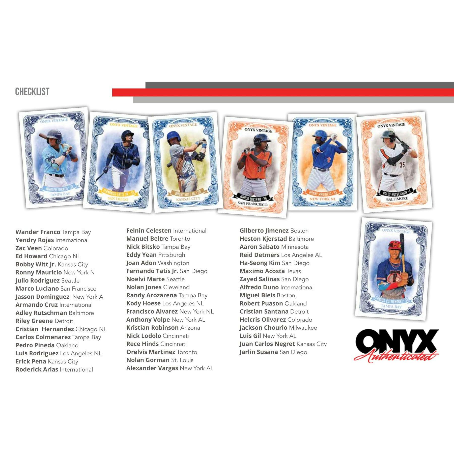 2021 Onyx Vintage Baseball Hobby Box (Reed Buy)
