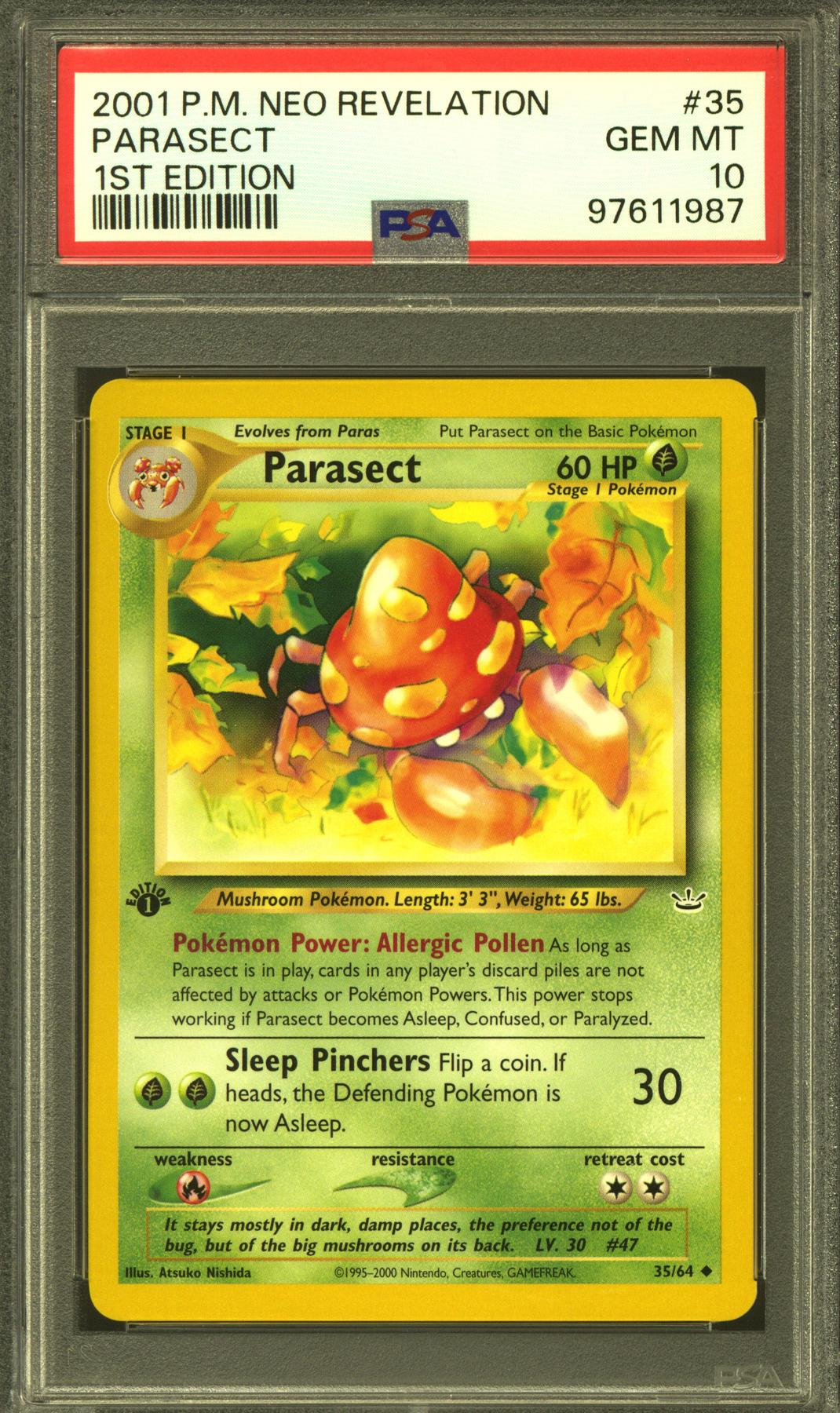 Pokemon Neo Revelation 1st Edition Parasect 35/64 PSA 10 GEM MINT