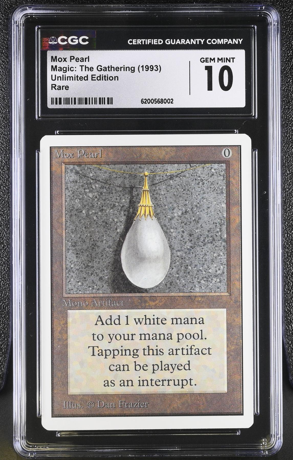 Magic the Gathering Unlimited Mox Pearl CGC 10 GEM MINT