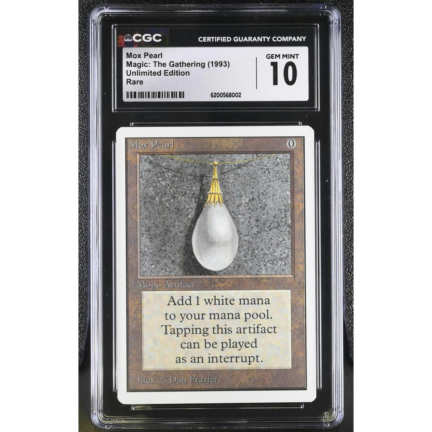 Magic the Gathering Unlimited Mox Pearl CGC 10 GEM MINT